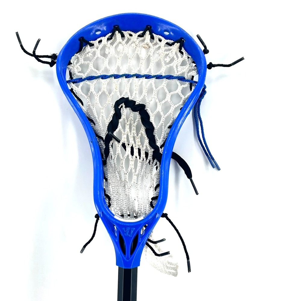 Warrior Mini Evo 4 Lacrosse Stick Blue Black MINEV4 Fiddle Stick Youth Sports